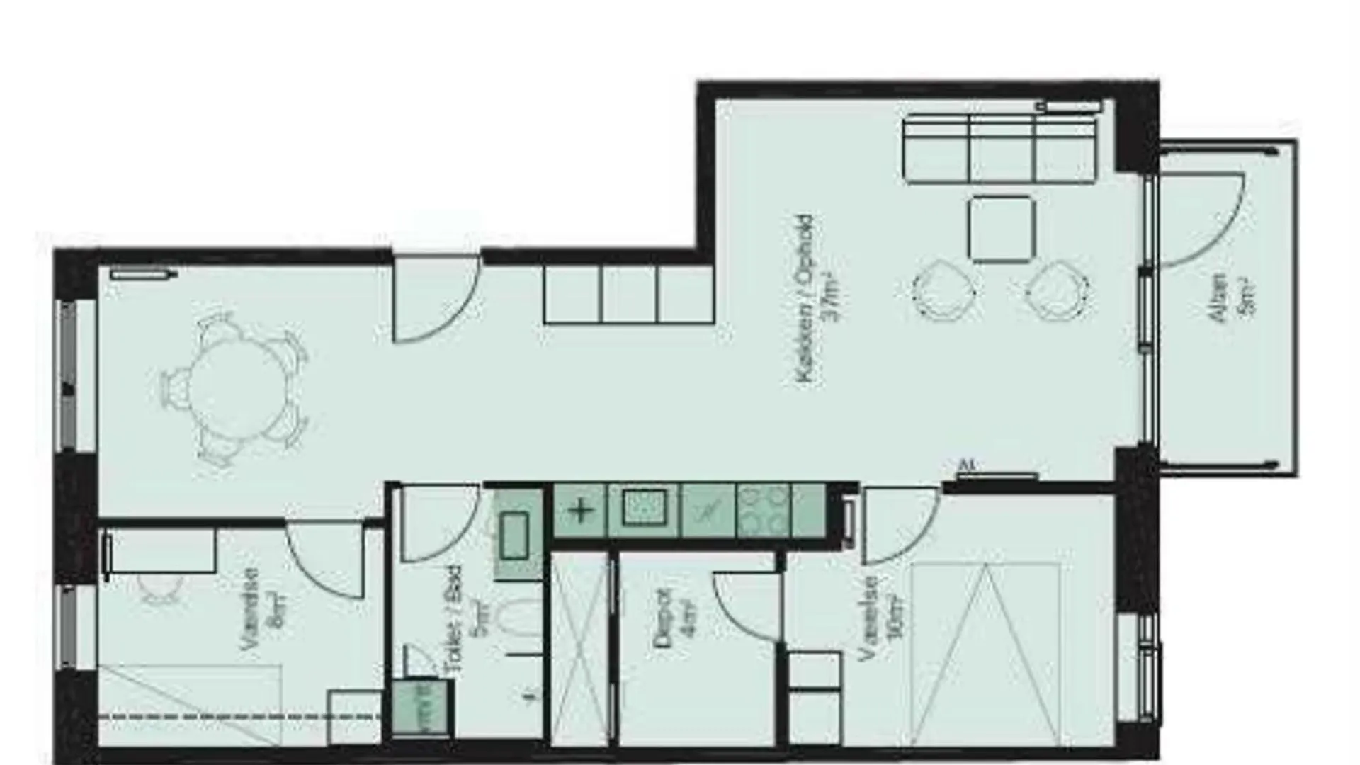 Beautiful 2-Bed W Balcony In Orestaden Copenhagen